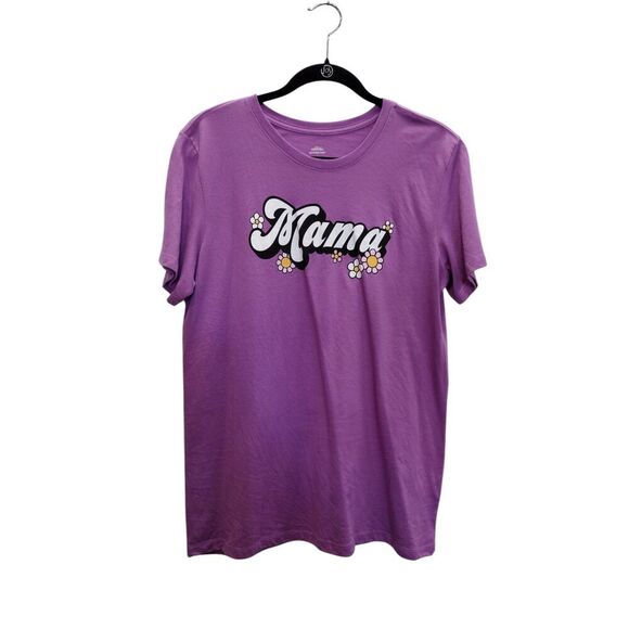 Purple Crew Neck Mama Tee - Picture 1 of 6